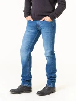 PANTALONES VAQUEROS SLIM DE HOMBRE FLAMINGO USED BLUE