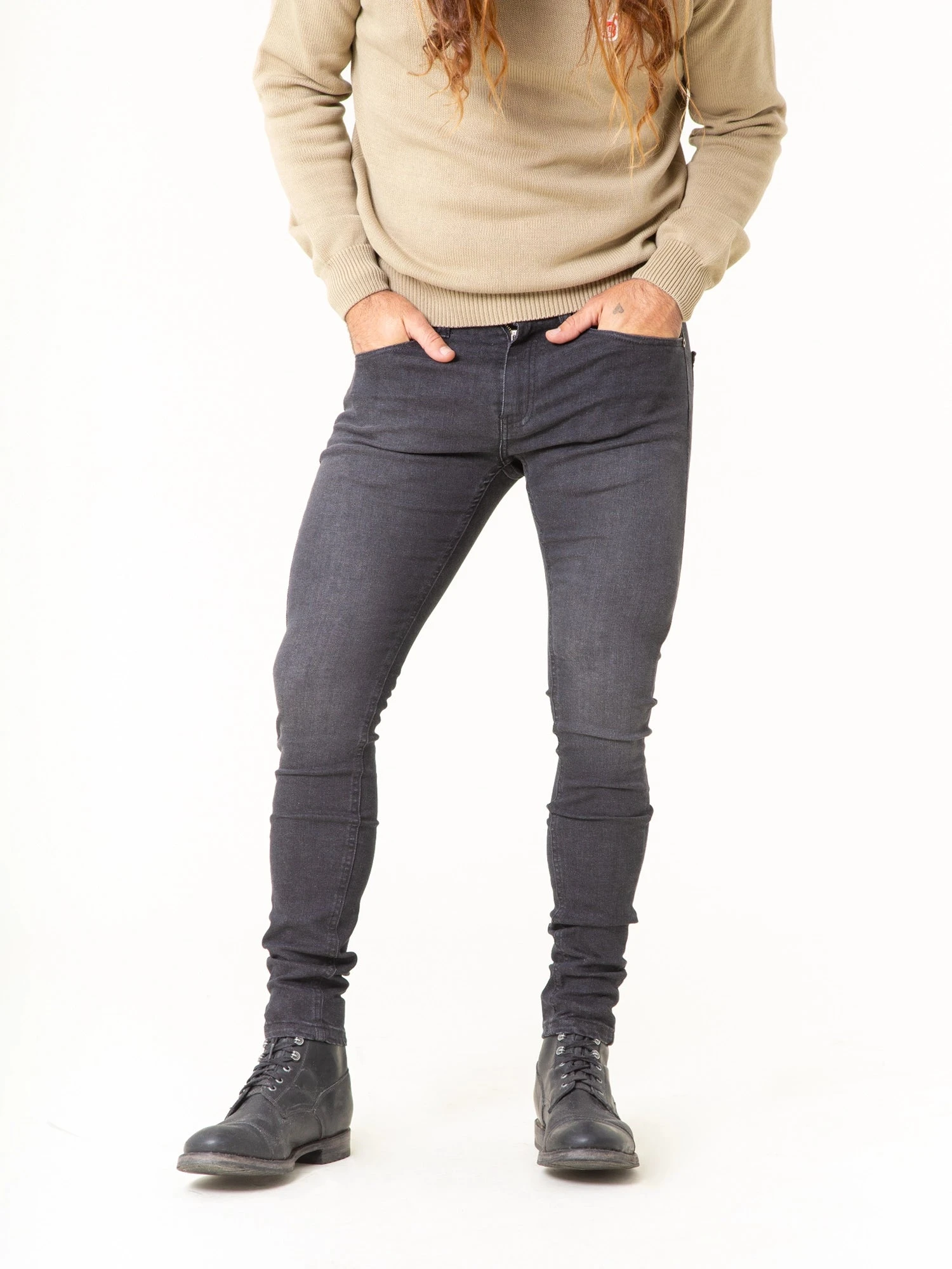 PANTALONES VAQUEROS PITILLO DE HOMBRE DUTRONC MID USED GREY 3 PANTALONES VAQUEROS PITILLO DE HOMBRE DUTRONC MID USED GREY