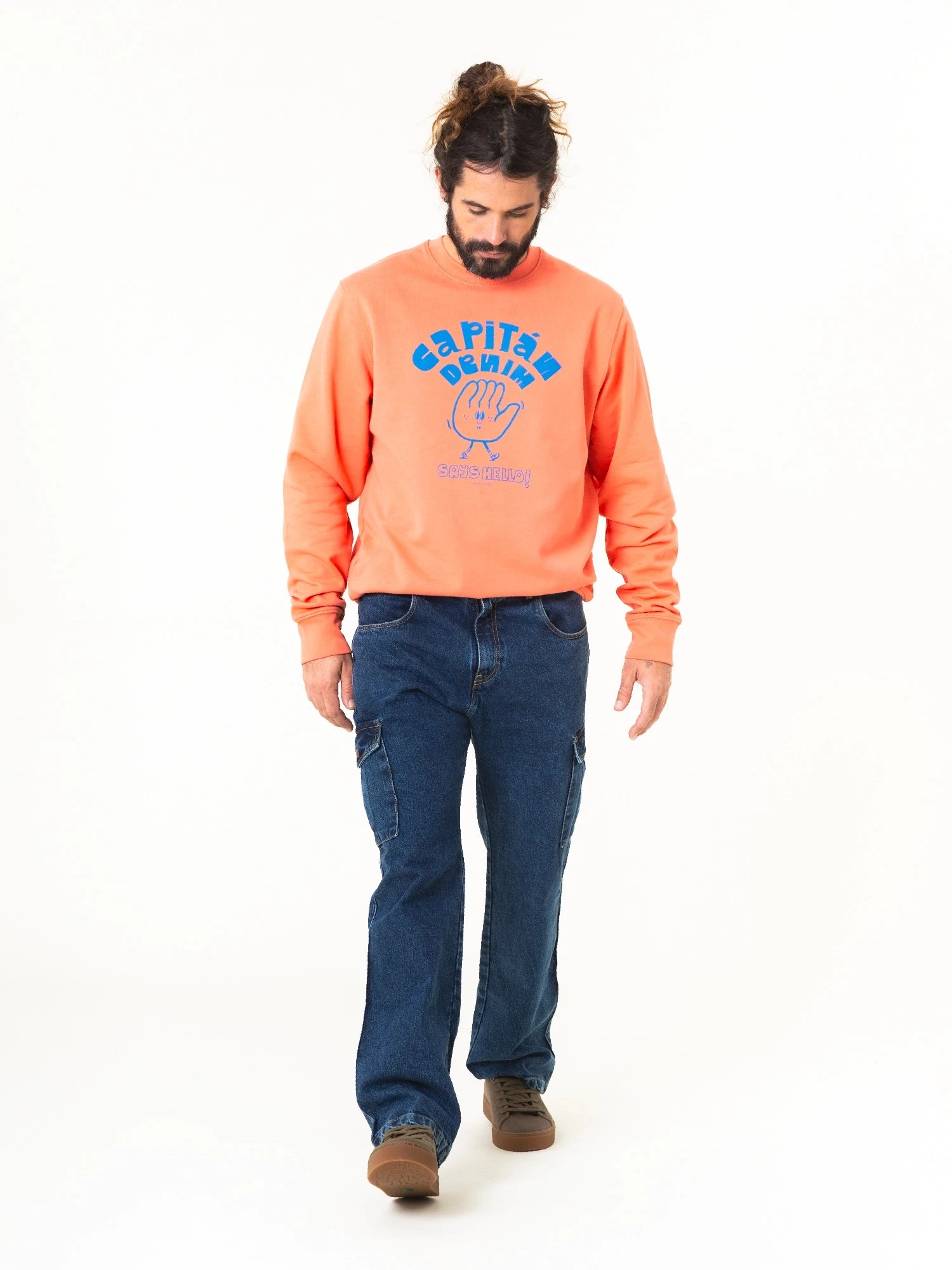 JEANS CARGO DE HOMBRE WOLF MID BLUE 4 JEANS CARGO DE HOMBRE WOLF MID BLUE - Imagen 2