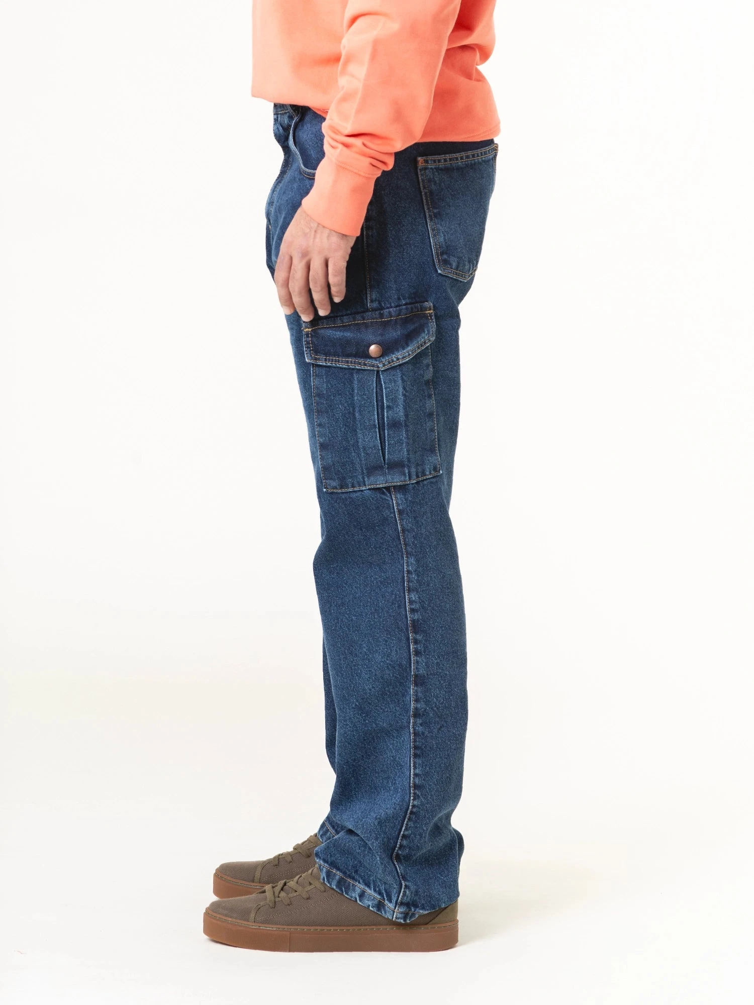 JEANS CARGO DE HOMBRE WOLF MID BLUE 7 JEANS CARGO DE HOMBRE WOLF MID BLUE - Imagen 5