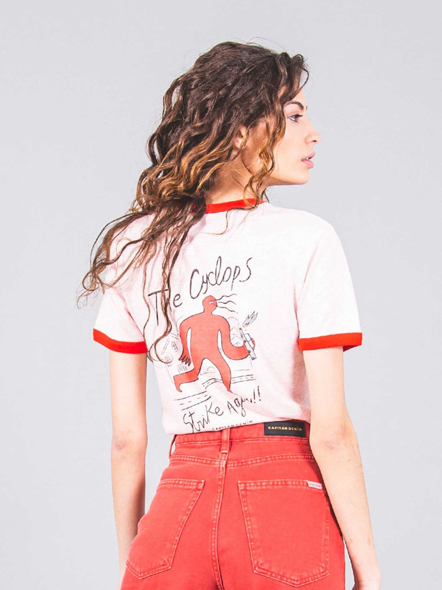 CAMISETA CYCLOPS RINGER RED AND ROSÉ 4 CAMISETA CYCLOPS RINGER RED AND ROSÉ - Imagen 2