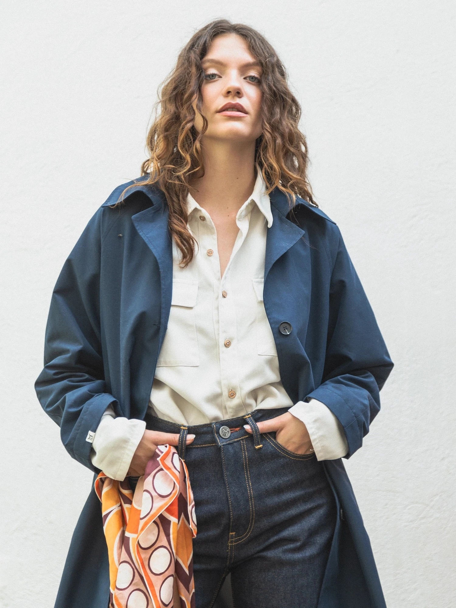 GABARDINA DE MUJER NICO NAVY 4 GABARDINA DE MUJER NICO NAVY - Imagen 2