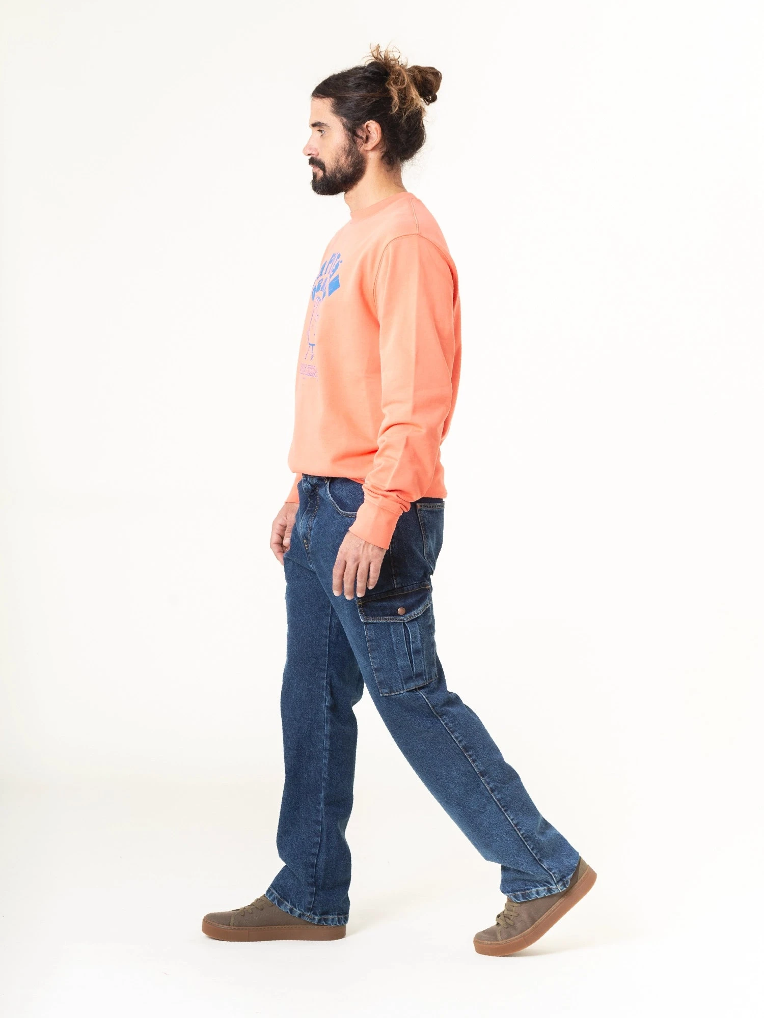 JEANS CARGO DE HOMBRE WOLF MID BLUE 6 JEANS CARGO DE HOMBRE WOLF MID BLUE - Imagen 4