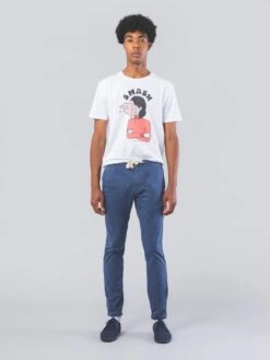 CAMISETA BLANCA DE ALGODÓN ORGÁNICO UNISEX SMASH -Capitan Denim 5 20