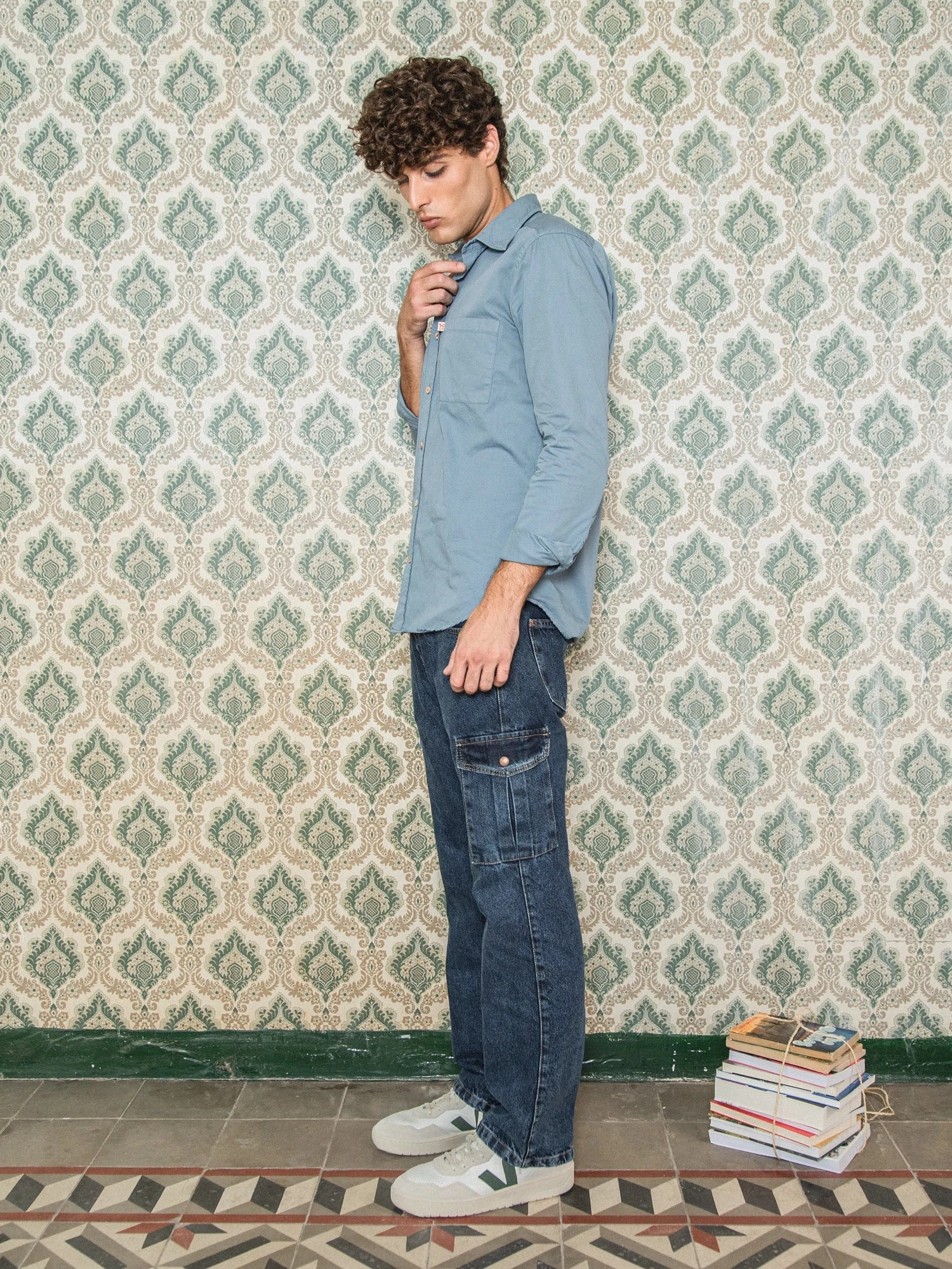 JEANS CARGO DE HOMBRE WOLF DARK BLUE 5 JEANS CARGO DE HOMBRE WOLF DARK BLUE - Imagen 3