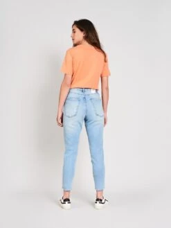 JEANS SLIM DE MUJER BRUNETA RIPPED SUNNY BLUE -Capitan Denim 6239