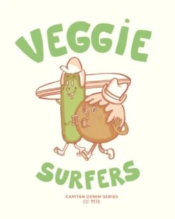 CAMISETA VEGGIE SURFERS RAW COTTON UNISEX -Capitan Denim 6299