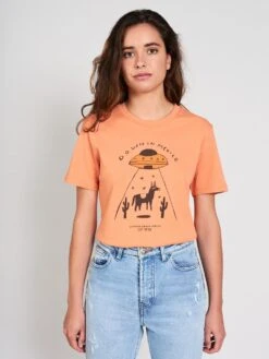 CAMISETA BIG DOWN IN MEXICO APRICOT UNISEX