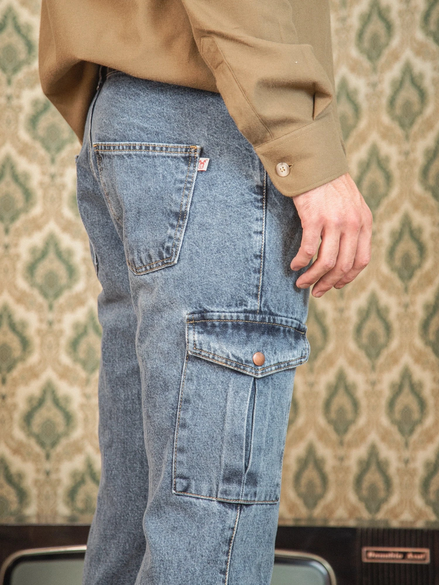 JEANS CARGO DE HOMBRE WOLF LIGHT BLUE 8 JEANS CARGO DE HOMBRE WOLF LIGHT BLUE - Imagen 6