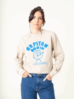 SUDADERA UNISEX LIGHT GREY