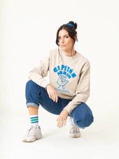 SUDADERA UNISEX LIGHT GREY -Capitan Denim S6A4382 1