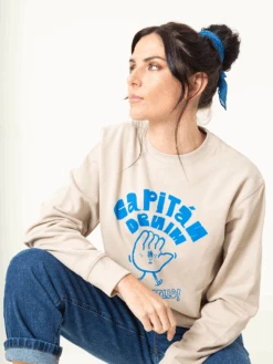 SUDADERA UNISEX LIGHT GREY -Capitan Denim S6A4386 1