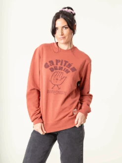 SUDADERA UNISEX BROWN -Capitan Denim S6A4441 1