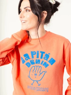 SUDADERA UNISEX ORANGE -Capitan Denim S6A4499 1