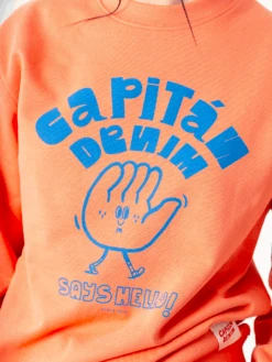 SUDADERA UNISEX ORANGE -Capitan Denim S6A4510 1