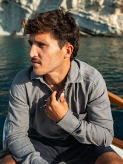 CAMISA DE HOMBRE LINO FURAY GREY -Capitan Denim b1aea6 2