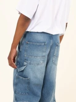 BERMUDAS VAQUERAS DE HOMBRE ROLLINS LIGHT BLUE 15 BERMUDAS VAQUERAS DE HOMBRE ROLLINS LIGHT BLUE -Capitan Denim bermudas cortas vaqueras de hombre azul claro hecho en espana sostenible comodo