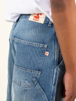 BERMUDAS VAQUERAS DE HOMBRE ROLLINS LIGHT BLUE 14 BERMUDAS VAQUERAS DE HOMBRE ROLLINS LIGHT BLUE -Capitan Denim bermudas vaqueras de hombre azul claro hecho en espana sostenible comodo