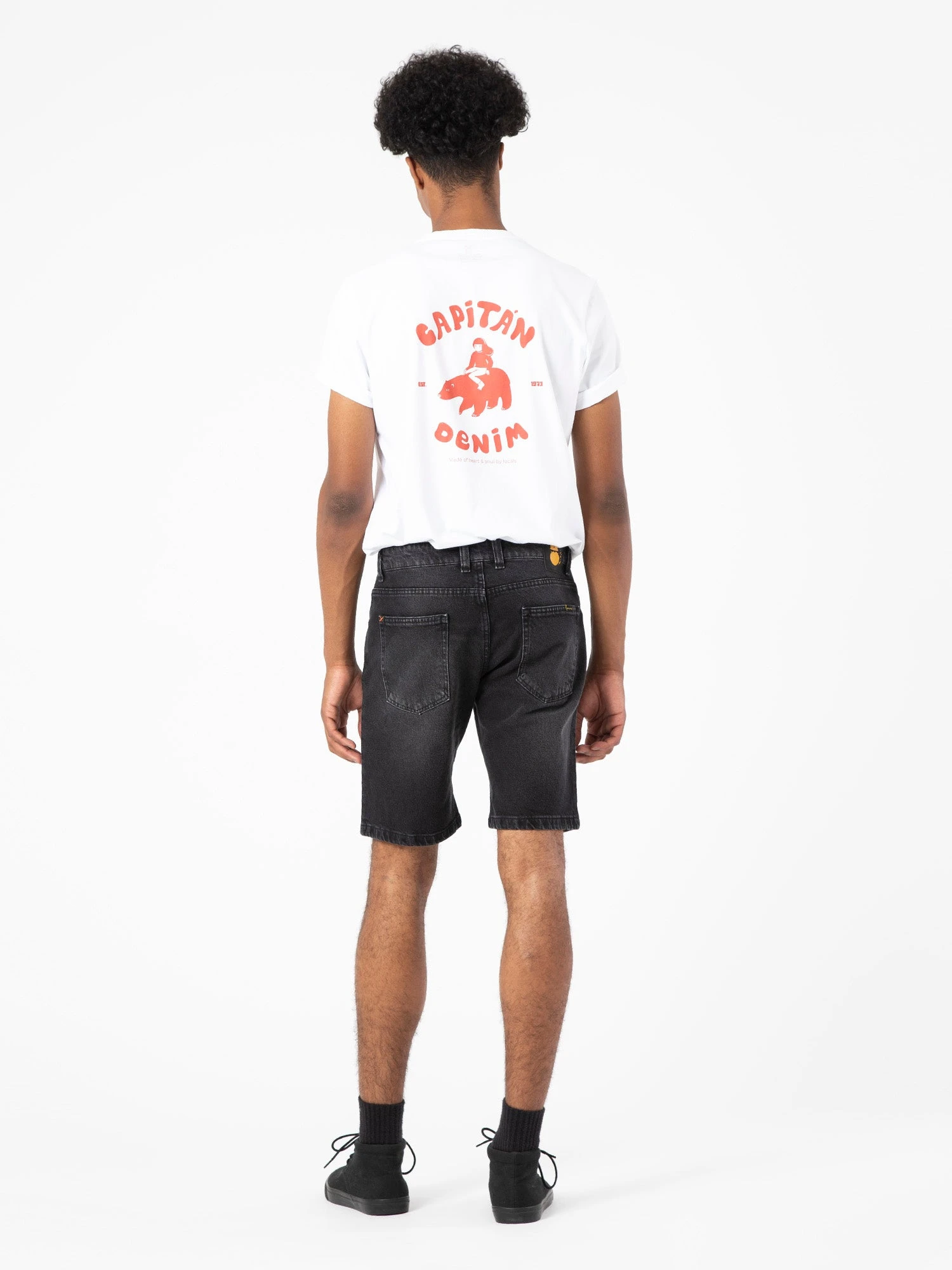 PANTALÓN VAQUERO CORTO DE HOMBRE JAY VINTAGE BLACK 5 PANTALÓN VAQUERO CORTO DE HOMBRE JAY VINTAGE BLACK - Imagen 3