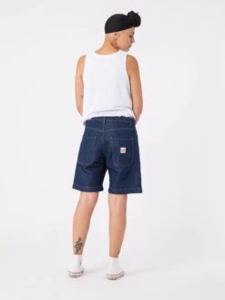 BERMUDAS VAQUERAS DE MUJER MAZZY RAW BLUE -Capitan Denim bermudas vaqueros de mujer hechos en espana azul oscuro comodos sostenibles verano