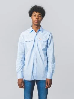 CAMISA DE ALGODÓN ORGÁNICO BUFALO BLUE WESTERN