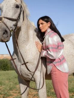 CAMISA OVERSIZE DE FRANELA WICHITA CUADRO ROSA 10 CAMISA OVERSIZE DE FRANELA WICHITA CUADRO ROSA -Capitan Denim camisa de franela de mujer hecha en espana