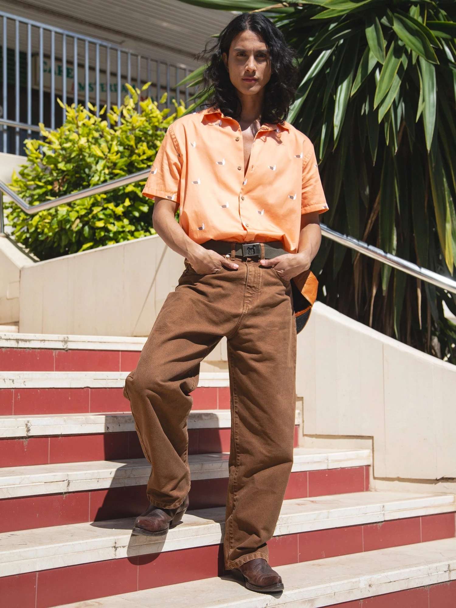 CAMISA CALYPSO ORANGE SEAGULL 7 CAMISA CALYPSO ORANGE SEAGULL - Imagen 5