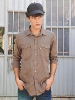 CAMISA DE HOMBRE FURAY WESTERN BROWN