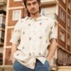 CAMISA DE HOMBRE DE VISCOSA CALYPSO CAVERNICOLAS 1 CAMISA DE HOMBRE DE VISCOSA CALYPSO CAVERNICOLAS -Capitan Denim camisa de hombre estampada de verano hecha en espana