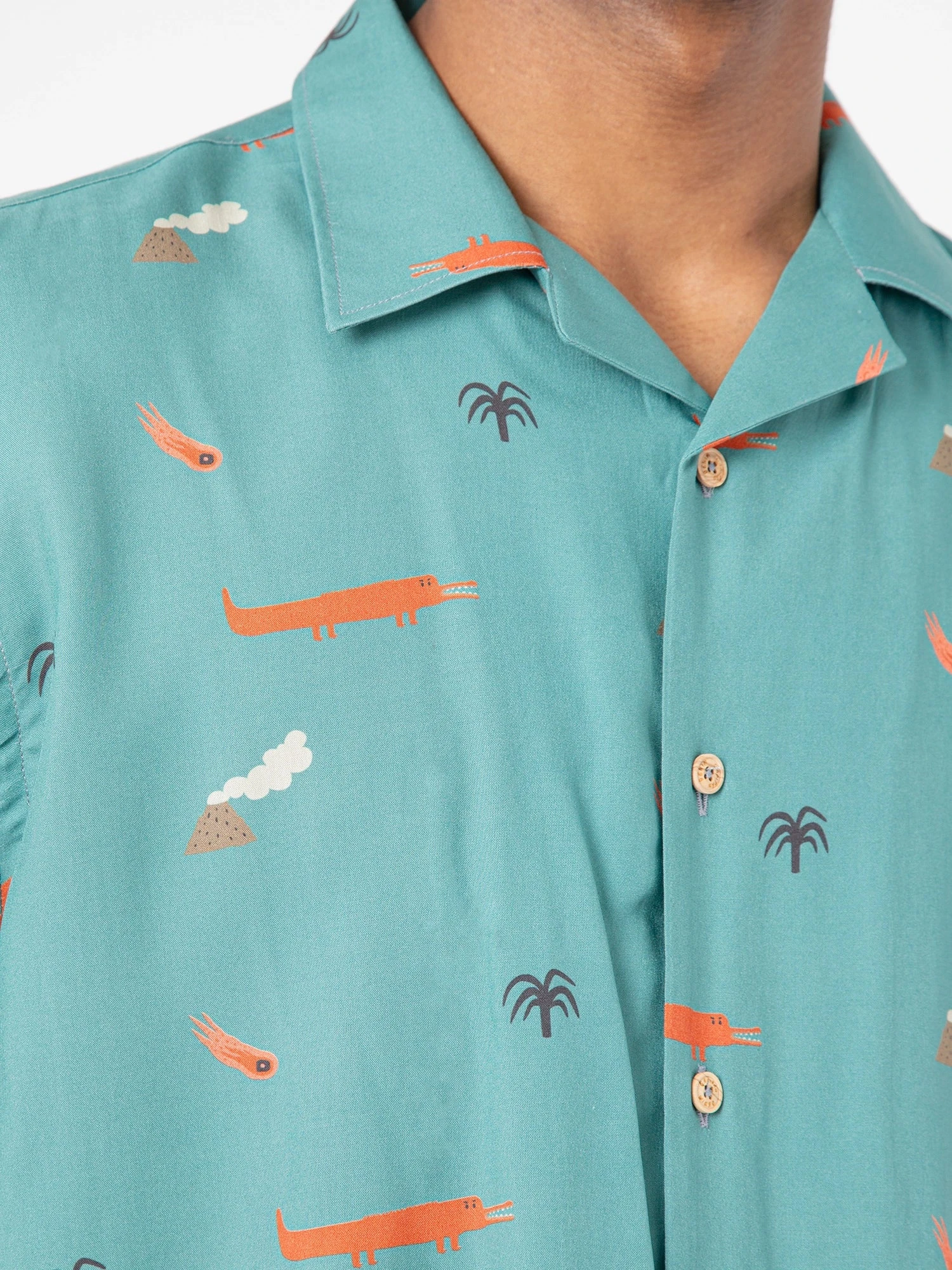 CAMISA DE HOMBRE DE VISCOSA CALYPSO VOLCANES 7 CAMISA DE HOMBRE DE VISCOSA CALYPSO VOLCANES - Imagen 5