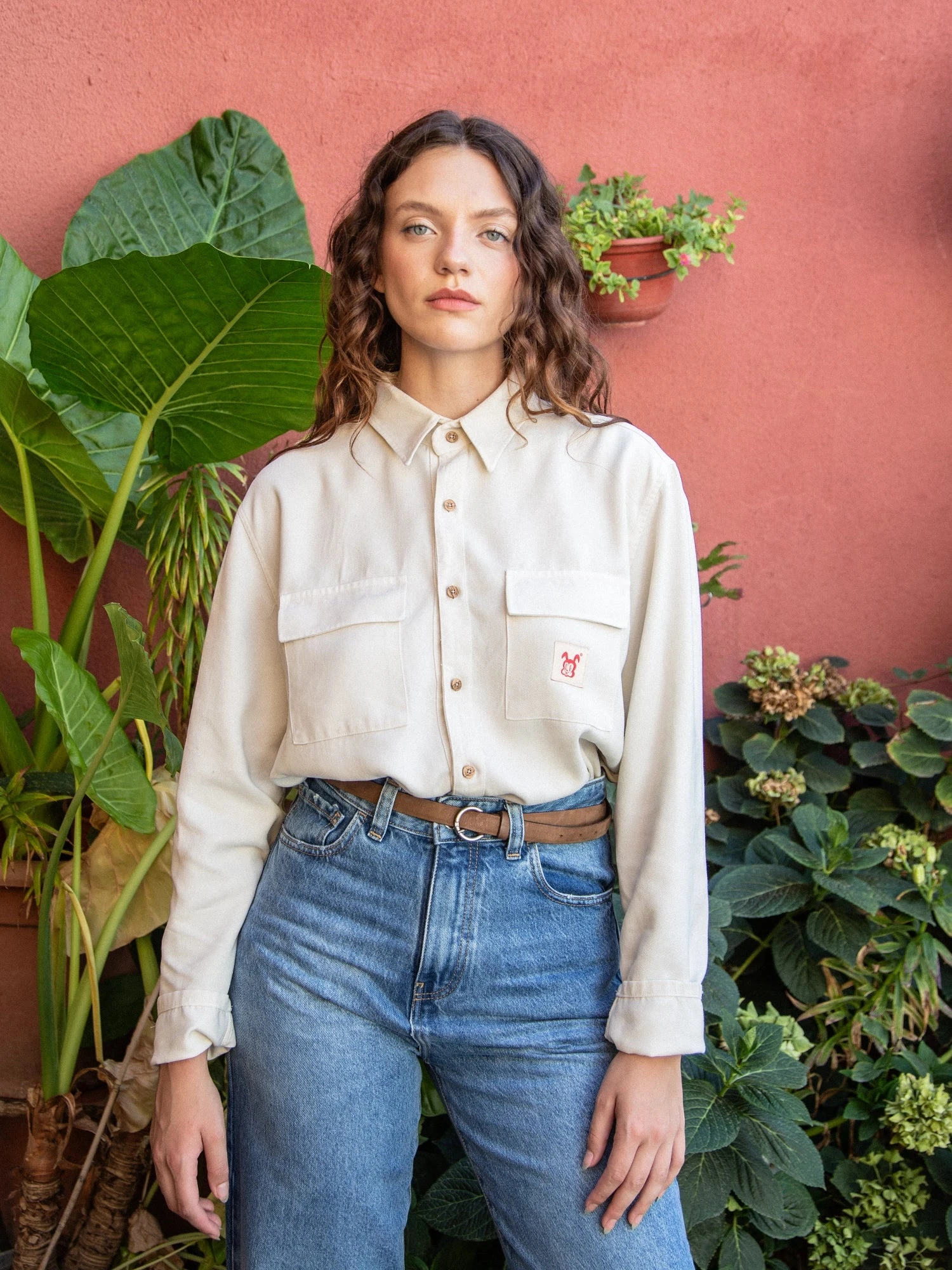 CAMISA DE MUJER DE TENCEL™ Lyocell Fibers BILLIE ECRU 3 CAMISA DE MUJER DE TENCEL™ Lyocell Fibers BILLIE ECRU