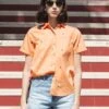 Pack Camisas Seagull -Capitan Denim camisa de mujer de algodon organico naranja regular comoda hecha en espana sostenible para el verano 1
