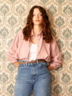 CAMISA DE MUJER DE TENCEL™ Lyocell Fibers BESSIE PINK