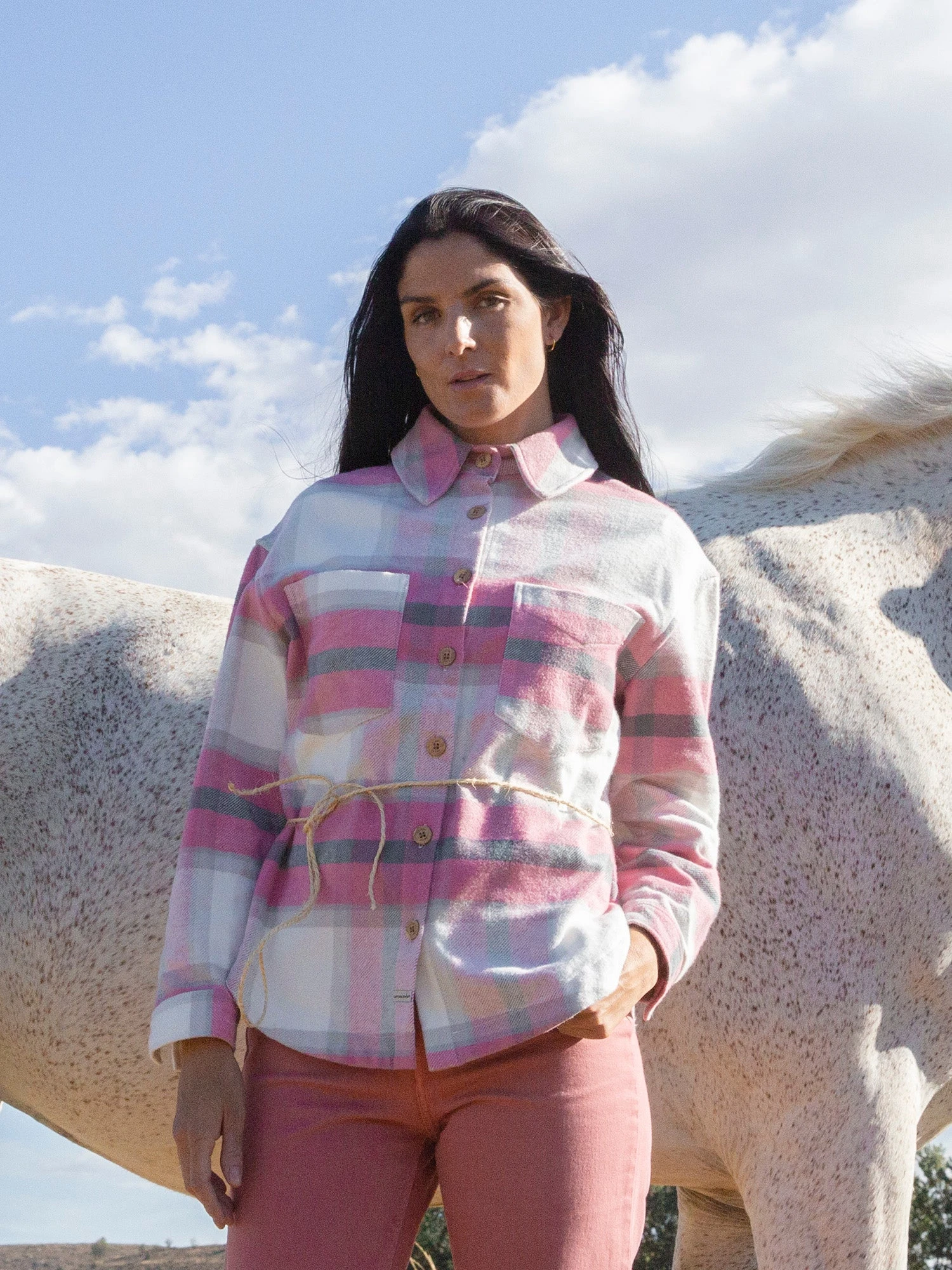 CAMISA OVERSIZE DE FRANELA WICHITA CUADRO ROSA 3 CAMISA OVERSIZE DE FRANELA WICHITA CUADRO ROSA