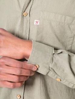 CAMISA DE HOMBRE LINO FURAY GREEN -Capitan Denim camisa verde de hombre de lino comoda hecha en espana de verano