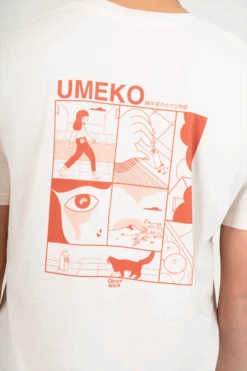 CAMISETA UNISEX BLANCA UMEKO 12 CAMISETA UNISEX BLANCA UMEKO -Capitan Denim camiseta blanca de manga corta unisex de algodon organico comoda de verano cuello redondo