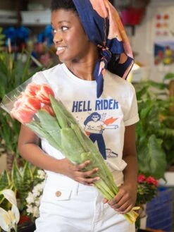 CAMISETA UNISEX DE ALGODÓN ORGÁNICO HELL RIDER BLANCO -Capitan Denim camiseta blanca de manga corta unisex b8870cd1 d92c 4b27 966a bdfb8daef242