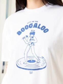 CAMISETA BOOGALOO OVERSIZE BLANCO -Capitan Denim camiseta blanca de mujer made in spain