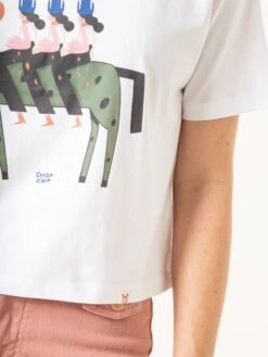 CAMISETA HARVEST MOON OVERSIZE BLANCO -Capitan Denim camiseta blanca oversize de mujer sostenible algodon organico