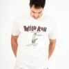CAMISETA UNISEX BLANCA WILD RON 1 CAMISETA UNISEX BLANCA WILD RON -Capitan Denim camiseta blanca unisex de algodon organico comoda sostenible