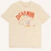 CAMISETA UNISEX RAW COTTON DEAD MAN -Capitan Denim camiseta blanco roto manga corta de algodon organico comoda de cuello redondo para verano unisex ilustrada retro