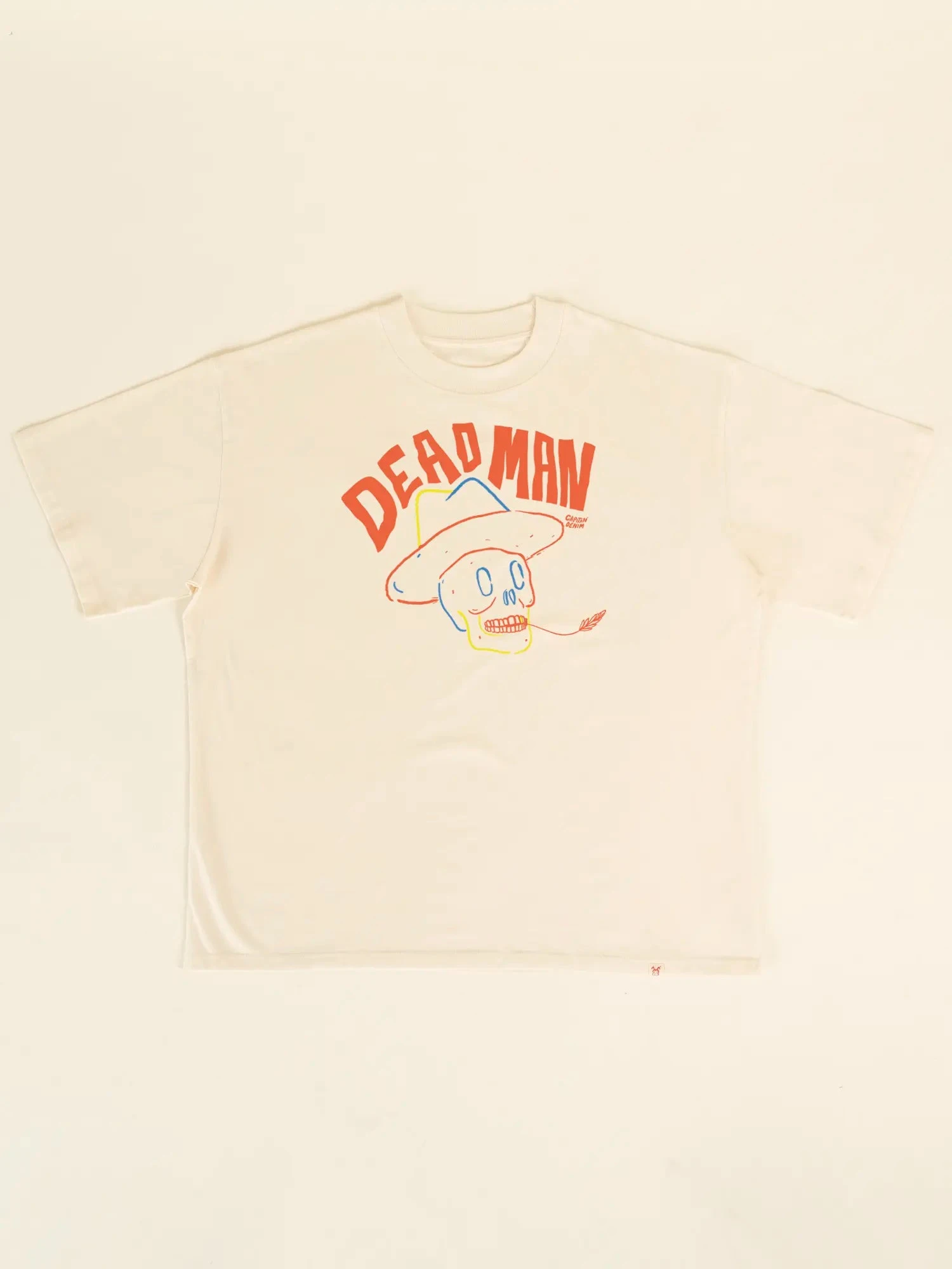 CAMISETA UNISEX CREMA OVERSIZE DEAD MAN 3 CAMISETA UNISEX CREMA OVERSIZE DEAD MAN