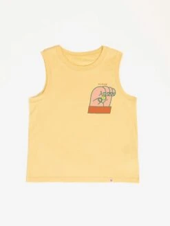 CAMISETA DE MUJER DE TIRANTES AMARILLA HAND