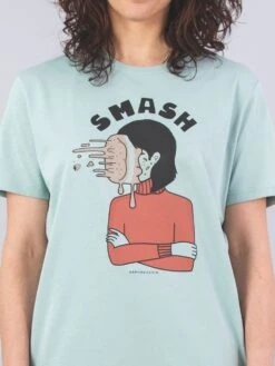 CAMISETA DE ALGODÓN ORGÁNICO ALOE UNISEX SMASH -Capitan Denim camiseta sostenible estampada