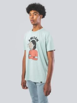 CAMISETA DE ALGODÓN ORGÁNICO ALOE UNISEX SMASH -Capitan Denim camiseta unisex azul de algodon organico de manga corta