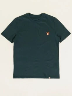 CAMISETA UNISEX AZUL PETROL BORDADO