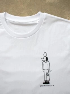 CAMISETA UNISEX DE ALGODÓN ORGÁNICO PERRO JARRON 11 CAMISETA UNISEX DE ALGODÓN ORGÁNICO PERRO JARRON -Capitan Denim camiseta unisex blanca de manga corta