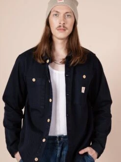 PECKINPAH NAVY -Capitan Denim cazadora regular fit unisex algodon organico sarga