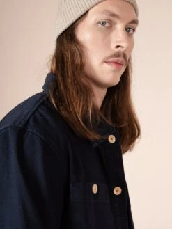 PECKINPAH NAVY -Capitan Denim cazadora unisex algodon 100 sarga comoda regular fit