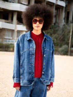 CAZADORA DJANGO OVERSIZE DARK VINTAGE BLUE